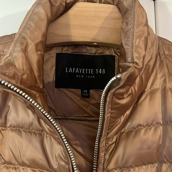 Lafayette 148 New York Goose Down Scout Gold Camel Vest - XS - Picture 3 of 6